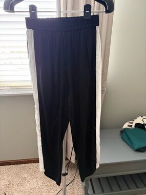 J. Crew Black Jogger Pants with White Side Stripes